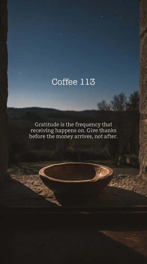 Coffee 113: Gratitude is the frequency that receiving happens on.