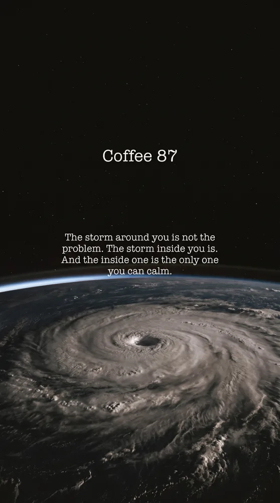 Coffee 87: The storm around you is not the problem. The storm inside you is.